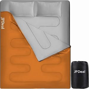 JPDeal 寝袋 封筒型 シュラフ コンプレッションバッグ 枕付き 210T防水シュラフ 連結可能 保温 軽量 コンパ…