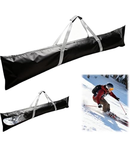 Amazon.co.jp: キャスター付スキー板バッグ 【ブラック】 全長194cm