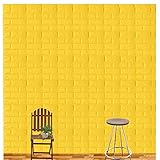 PlumRiver 【3Dで柔らかい弾力壁紙】70cm×77cm※クッション壁紙2枚セット※ DIY 防水 ブリックステッカー 壁紙 貼ってはがせる 壁紙シール ブリック壁紙 レンガシール レンガ調 