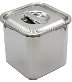 Amazon｜AG 18-8 目盛付 角型キッチンポット 15cm (手無)｜保存容器