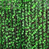 1袋12個各2M人工雌葉花輪植物ぶどう葉葉花家庭装飾プラスチック花籐常緑