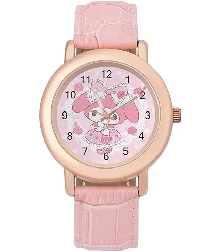 Amazon.co.jp: マイメロ 腕時計 キッズ腕時計 革バンド 時計