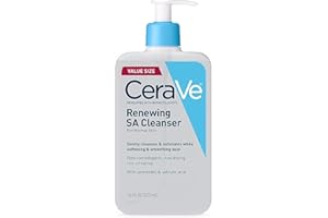 CeraVe SA Cleanser | Salicylic Acid Cleanser with Hyaluronic Acid, Niacinamide & Ceramides| BHA Exfoliant for Face | Fragrance Free Non-Comedogenic | 16 Ounce