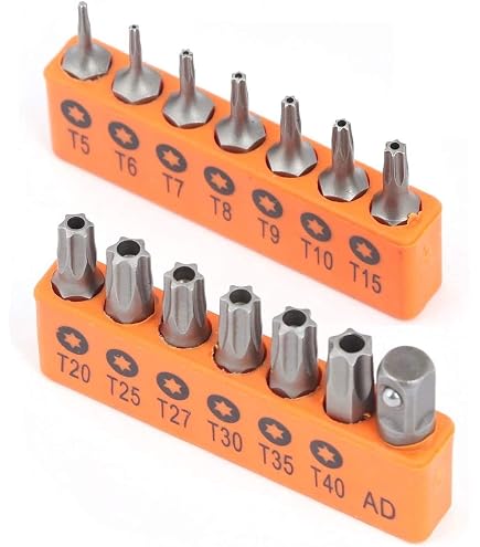 ALAZCO 13-Piece Tamper Proof Torx Bit Set - TT-4 To TT-40, 1/4" Hex Shank, CrV Steel, Made In Taiwan (AZ13TSB) - View #3