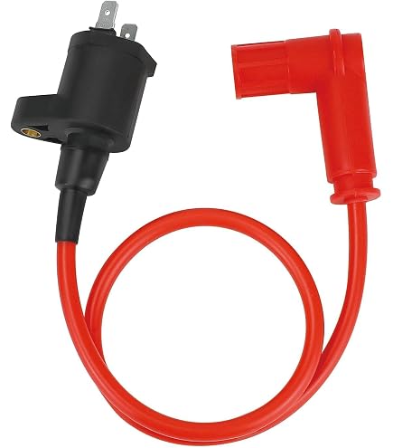 点火コイル 赤 4本ケーブルセット Amazon | INEX 強化イグニッションコイル IGコイル 12V ライブディオZX