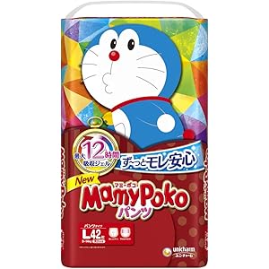【パンツ Lサイズ】マミーポコ パンツ ドラえもん オムツ (9~14kg)42枚【Amazon.co.jp限定】