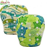 OHBABYKAブランド ベビー 水着 スイムパンツ　赤ちゃん　水遊び用おむつ　男の子女の子新生児子供用キッズサイズ大人気可愛い洗え経済的調整可能　防水ウォータープルーフ生地　安くて再利用可能 おすす