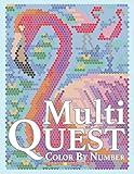 Multi Quest Color by Number: Activity Puzzle Coloring Book for Adults Relaxation & Stress Relief