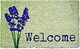 Entryways Lavender Welcome Handwoven Coconut Fiber Doormat　ドア　マット