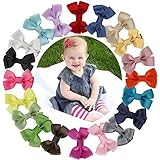 welandtech 20個2インチ小さなブティックHair Bows幼児女児リボンクリップ