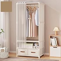 【引取限定】クローゼット・ワードローブ・ハンガーラック ワードローブ 収納付き Amazon｜ワードローブ ハンガーラック カバー付きクローゼット