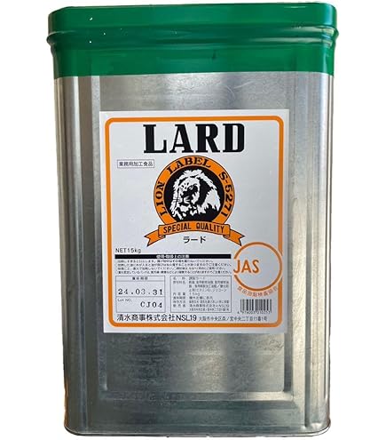Amazon.co.jp: 日本食品 純製ラード 15kg 一斗缶 : 食品・飲料・お酒
