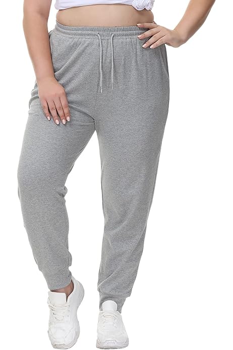 Gboomo Womens Plus Size Sweatpants High 