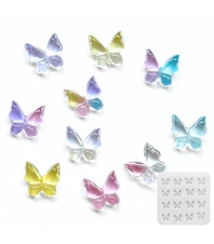 Amazon.co.jp: 【Ever garden】 蝶 12種 シリコンモールド レジン 穴