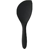 ナガオ 燕三条 利き手専用 しゃもじ 超撥水 超剥離 くっつかない TPX樹脂 ダブルエンボス加工 食洗機対応 21cm 右手用 ブラック 日本製