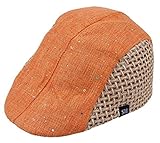 (ビグッド)Bigood ハンチング 帽子 子供用 紳士ハット 鳥打帽子 コットン帽子 ベレー帽 赤ちゃん キッズ キャップ キャスケット ゴルフ カジュアル スパンコール オレンジ