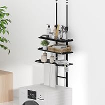 Amazon｜LunarLight ランドリーラック 幅60奥行27高さ203～280㎝ 棚板8