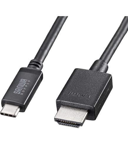 Amazon | サンワサプライ TypeC-HDMI変換ケーブル（ブラック・5m） KC