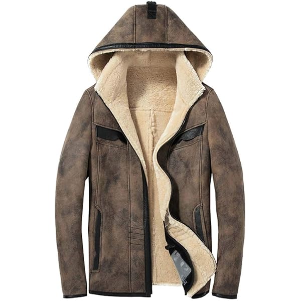 ブラウン　シープスキン　 コート Amazon | メンズムートンコート シープスキンレザージャケット