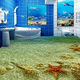 lhdlily ConchヒトデクリアSeaバスルーム3dロビーSquareフローリング床滑り止め防水寝室リビングルーム壁画 LHDLily-561616981-19707