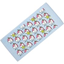 Amazon｜フェイスタオル [ゆにこーんさん] プリント ロングタオル