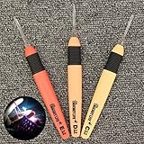 3pcs led light up crochet lite hook set sizes batteries included