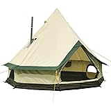 Fkstyle ベルテント キャンプ テント ワンポール 280cm 4人用 ポリコットン 薪ストーブ 煙突 グランピング [並行輸入品]