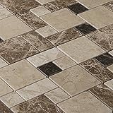 【シールタイプ】【工場直販】大理石モザイクタイル　STR-2003S◆◆◆デザイン豊富 9 種類◆◆◆ (11シート（1ケース）)　300x300x8mm