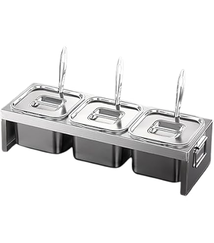 Amazon｜BAOSHISHAN 角型キッチンポット 6ヶ入 多段式 調味料入れ