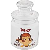 サンアート 不二家 ペコちゃん Peko ガラス キャンディー ポット 保存容器 キャニスター 約500ml クレヨンタッチ SAN3800-1 レッド