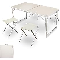Amazon.co.jp: アウトレット品 アウトドアテーブル 120cm 4Pチェア