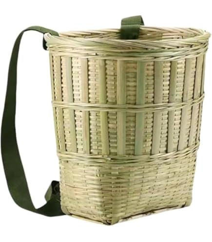 Amazon.co.jp: Emidor 背負いかご 天然竹製 大容量 収穫用 山菜