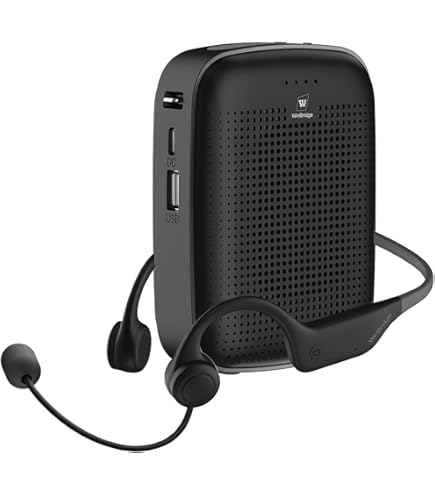 Amazon | WWINBRIDGE ポータブルスピーカー付きマイク 15W ハンズ