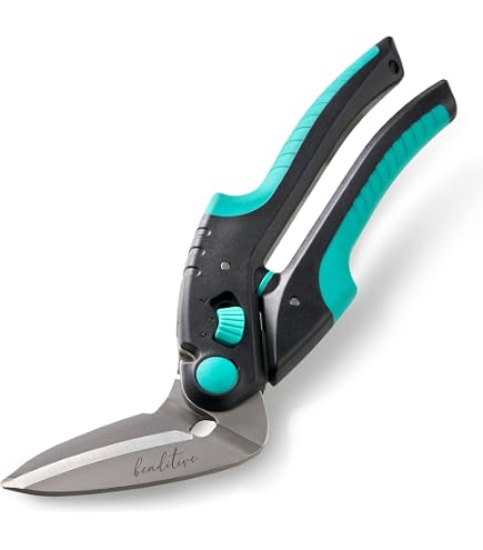 FTECYBO Heavy Duty 8-Inch Scissors - Serrated Stainless Steel Blades, Multipurpose Cutting Tool, Yellow - View #4