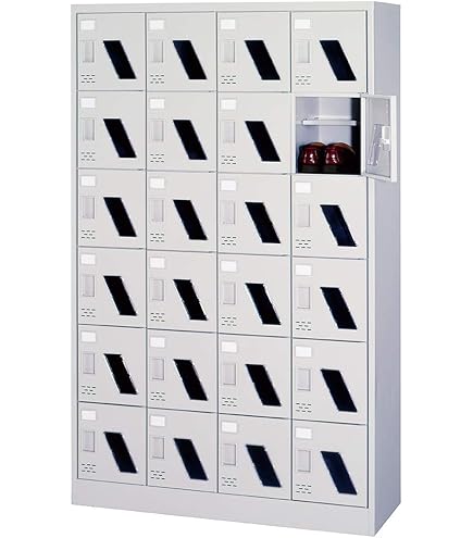 Amazon.co.jp: アルプススチール シューズロッカー 24人用 扉付錠無し 