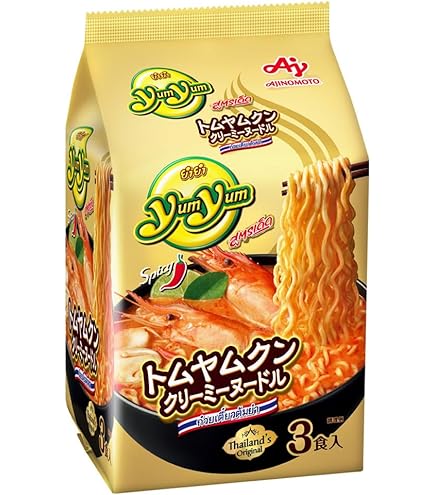 Amazon.co.jp: Ajinomoto YumYum Tomyam Kun Noodles, 3 Packs, 10.6