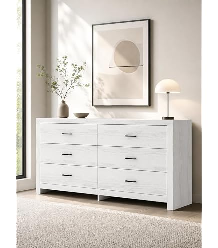 Amazon｜MALM チェスト（引き出し×6）, ホワイト 703.546.44｜チェスト
