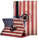 iPad 9.7インチ独特なカバー、elecfanJ 360回転 スタンド機能付きカバー 国旗模様 フィット 保護ケース アイパッド エア 9.7インチ