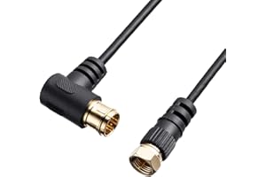 サンワダイレクト アンテナケーブル 3m 極細 4K/8K/BS/CS/地デジ対応 S-2.5C-FB L字 ネジ式 ブラック 500-AT001-3BK