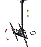 耐荷重25KGのテレビ天井吊り金具 角度調節可能 Amazon | JAPANNEXT テレビ天吊り金具 14～50インチ液晶PCモニター TV
