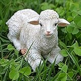 ひつじ　置物　ガーデンオーナメント 本物そっくりガーデン置物 可愛い 動物のガーデンオブジェ お庭の置物　キュートなガーデニングインテリア室内 ガーデン 園芸置物