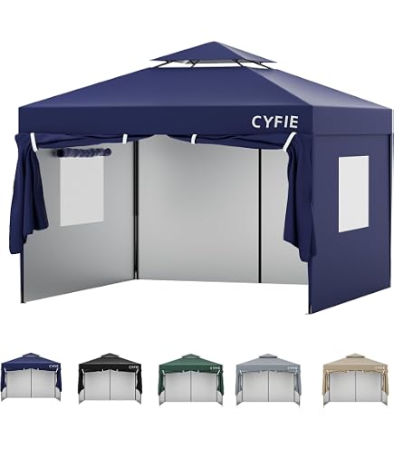 Amazon | CYFIE タープテント 3mx3m ワンタッチテント サイドシート4枚
