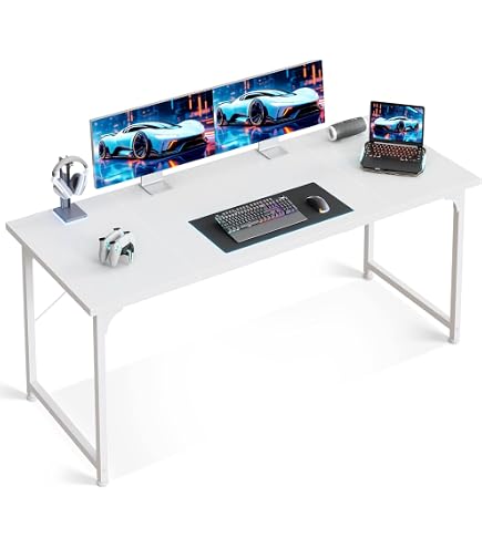 Amazon | シンプルワークデスク 幅 160cm× 奥行 60cm モニターアーム