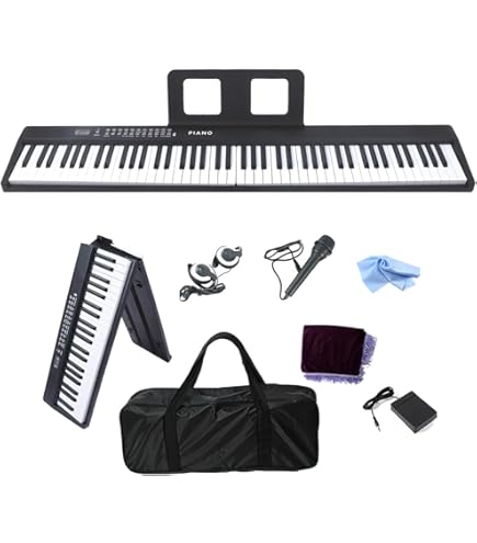 鷹*様 電子ピアノ 88鍵盤 折り畳み式 キーボード タッチレスポンス鍵盤 4ユ 鷹*様 電子ピアノ 88鍵盤 折り畳み式 キーボード タッチ