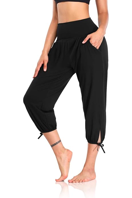PEIQI Women's Comfy Loose Casual Capri 