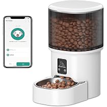 Amazon | CozyMoew 自動給餌器 猫 WiFi スマホ遠隔操作 4L ペット 自動