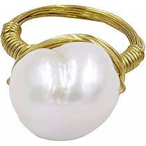 パールリング Amazon | [Lily Lee] R8022ZBaroque pearls 真珠バロックパール 巻線の