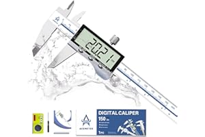 デジタルノギス ACEMETER ノギス 電子 ステンレス鋼製 高精度 ノギス 150mm LCDディスプレー収納ケース付き 測定工具 精密作業 日曜大工 DIY 測定工具 ゼロリセット 日本語取扱説明書付き
