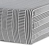 Oilo Black and White Jersey Crib Sheet [並行輸入品]