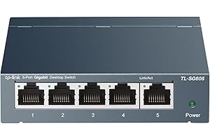 【Amazon.co.jp限定】 TP-Link 5ポート スイッチングハブ 10/100/1000Mbps ギガビット 金属筺体 設定不要 TL-SG605